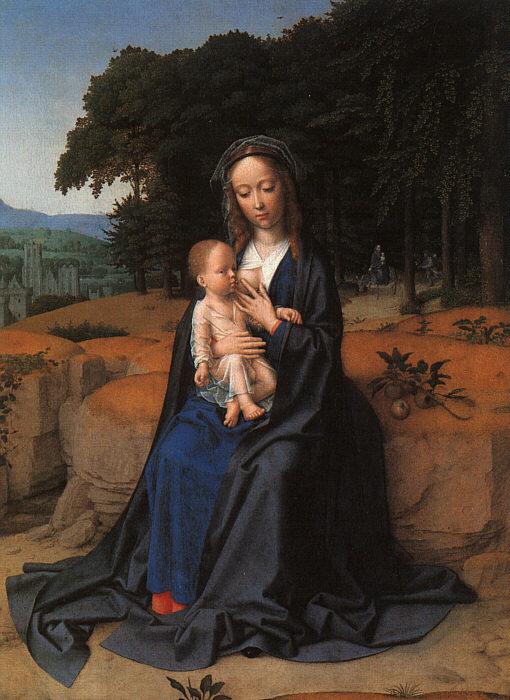 Gerard David The Rest on the Flight into Egypt_1 China oil painting art